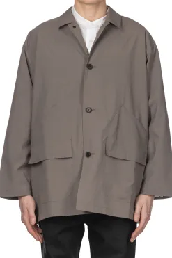 Clearance Still by Hand Airy Half Coat - Khaki Grey
