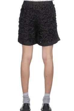 Hot TAAKK ALL EMBROIDERY SHORTS - Black