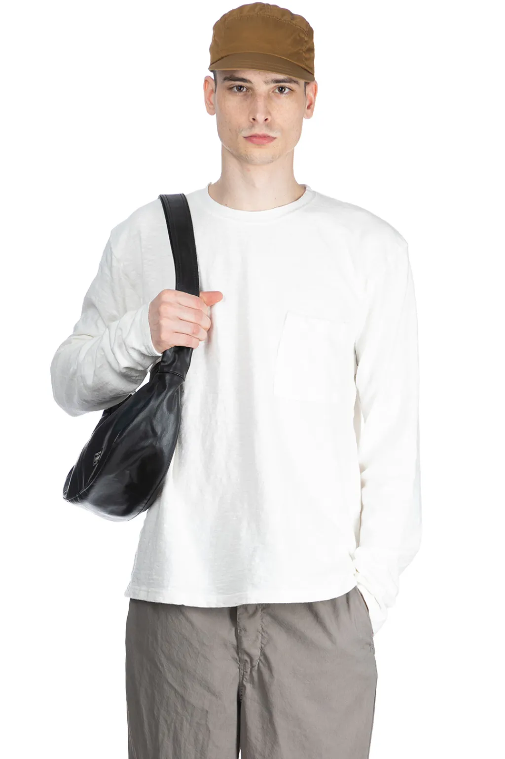 Sale Kapital AMUSE Knit Pocket LS Tee - White