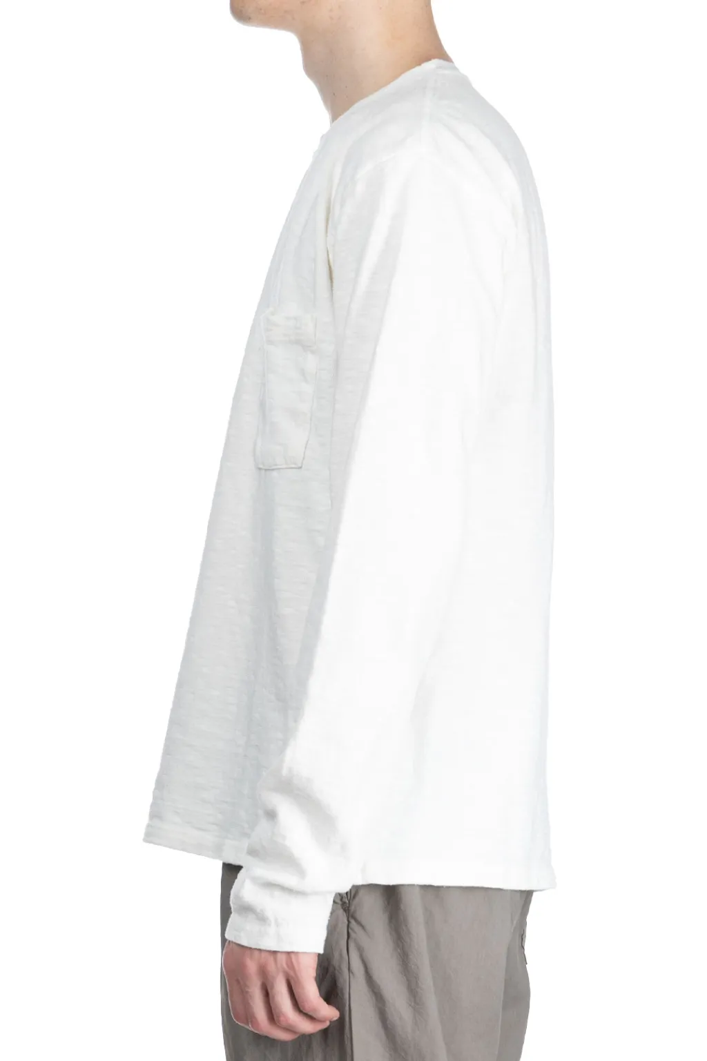 Sale Kapital AMUSE Knit Pocket LS Tee - White