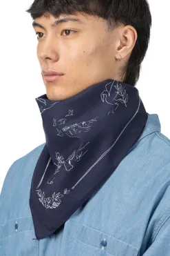 Sale Engineered Garments Animal Printed Bandana - Navy