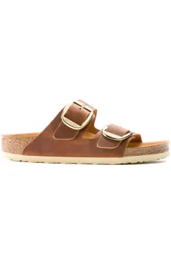 Clearance Birkenstock Arizona Big Buckle - Oiled Leather Cognac - Narrow