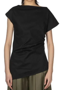 Best JW Anderson Asymmetric Draped Top - Black