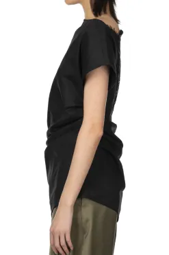 Best JW Anderson Asymmetric Draped Top - Black