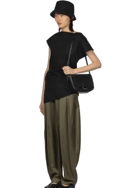 Best JW Anderson Asymmetric Draped Top - Black