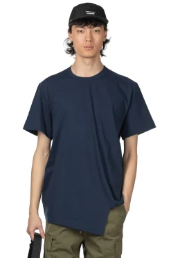 New Comme Des Garcons Homme Deux Asymmetric SS T-Shirt - Navy