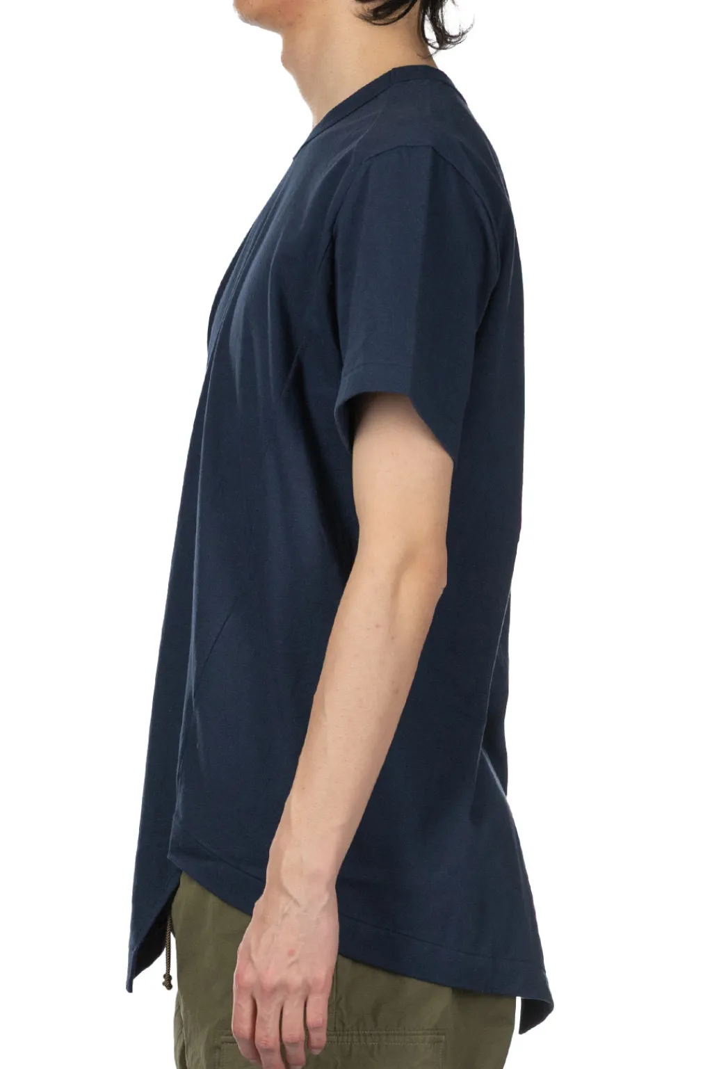 New Comme Des Garcons Homme Deux Asymmetric SS T-Shirt - Navy