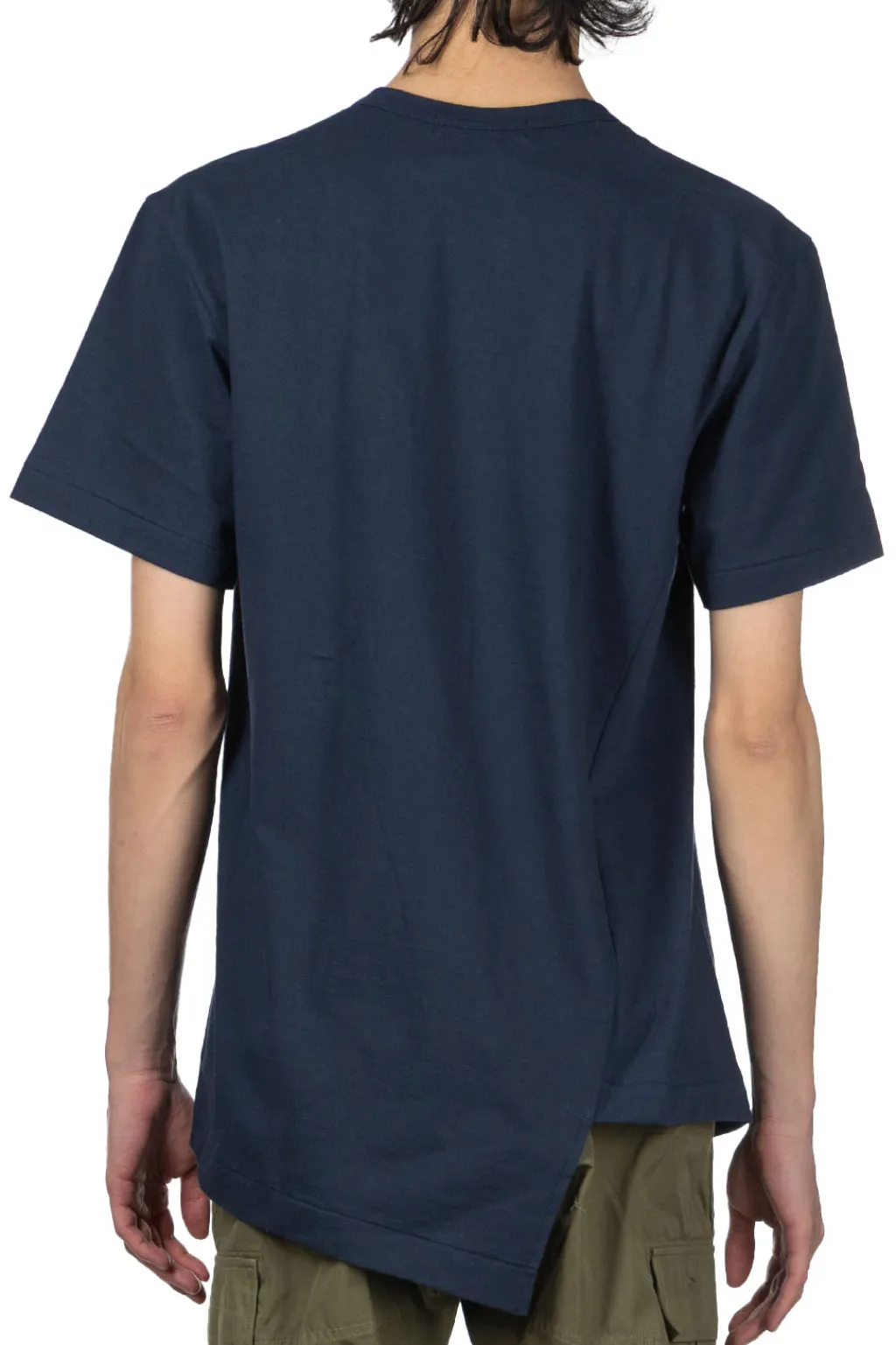 New Comme Des Garcons Homme Deux Asymmetric SS T-Shirt - Navy