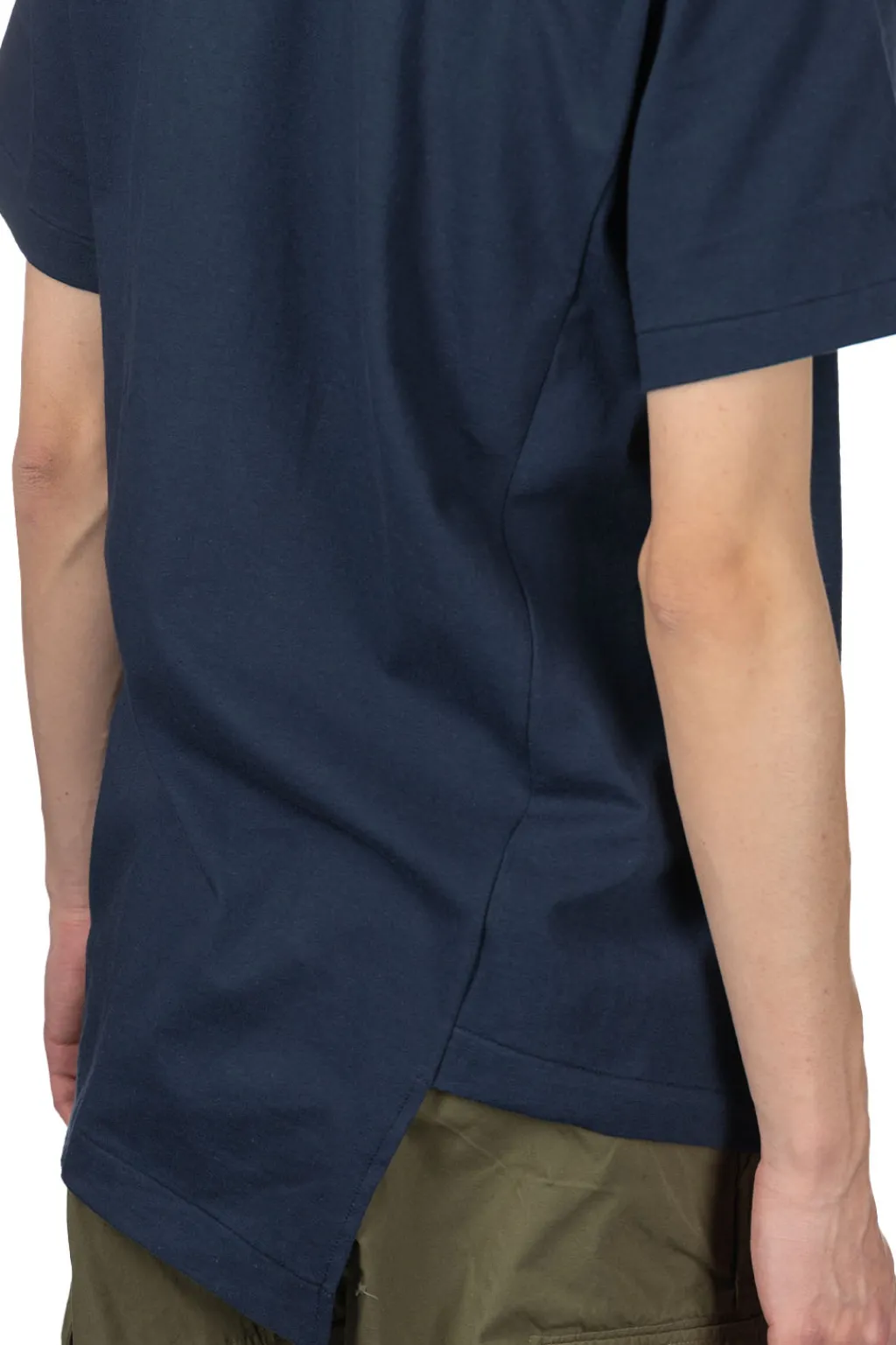 New Comme Des Garcons Homme Deux Asymmetric SS T-Shirt - Navy