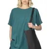 New A+Koloni Azumadaki Linen Basic Dress - Green