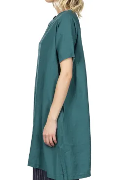 New A+Koloni Azumadaki Linen Basic Dress - Green