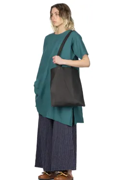 New A+Koloni Azumadaki Linen Basic Dress - Green