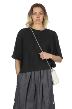 Online A+Koloni Azumadaki Linen Dolman Blouse - Black