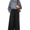 Discount A+Koloni Azumadaki Linen Sand Pants - Black