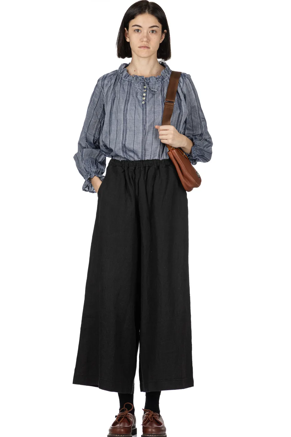 Discount A+Koloni Azumadaki Linen Sand Pants - Black
