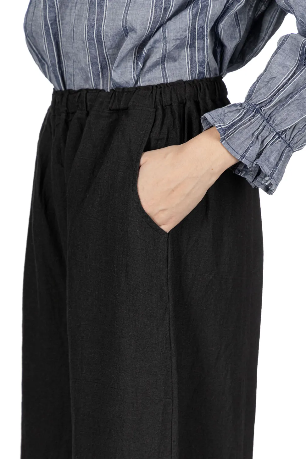 Discount A+Koloni Azumadaki Linen Sand Pants - Black