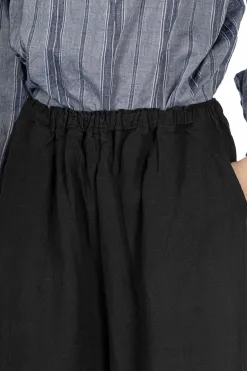 Discount A+Koloni Azumadaki Linen Sand Pants - Black