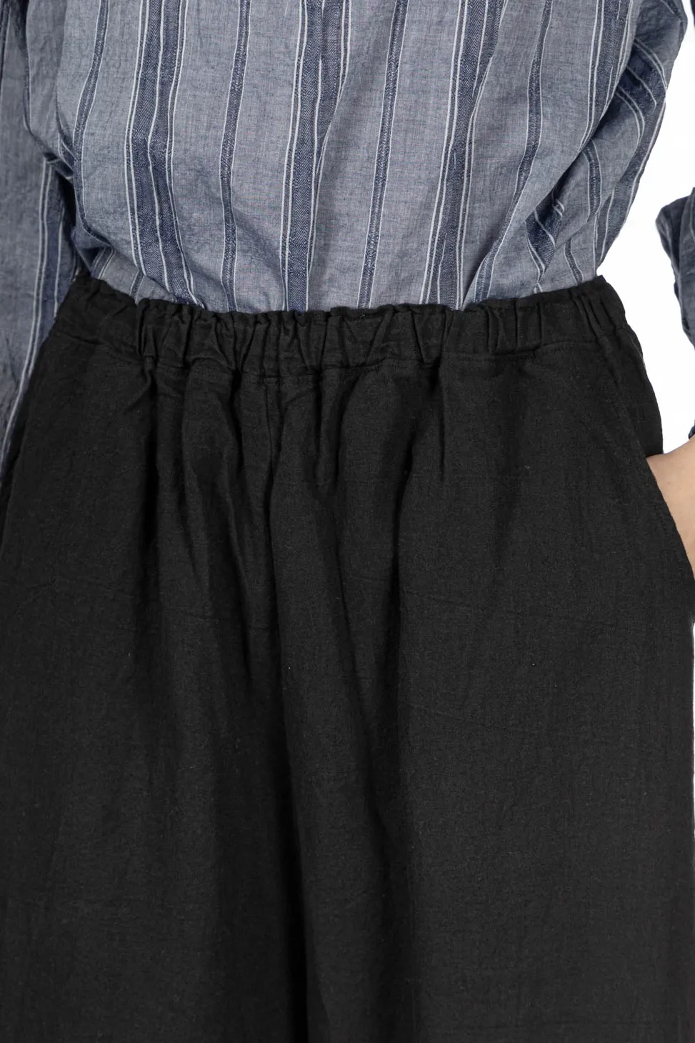 Discount A+Koloni Azumadaki Linen Sand Pants - Black