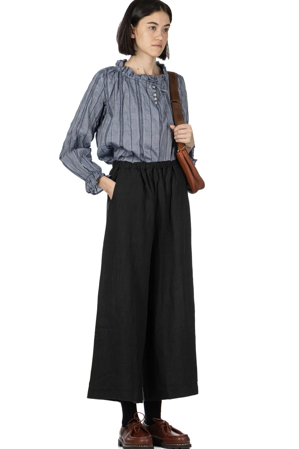 Discount A+Koloni Azumadaki Linen Sand Pants - Black