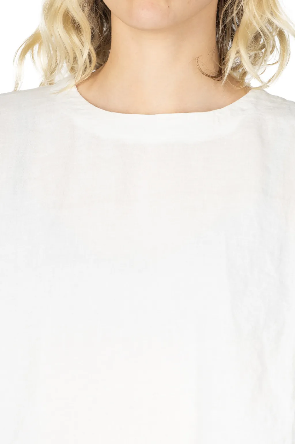 Clearance A+Koloni Azumadaki Ramie Frilled Sleeve Top - Off White