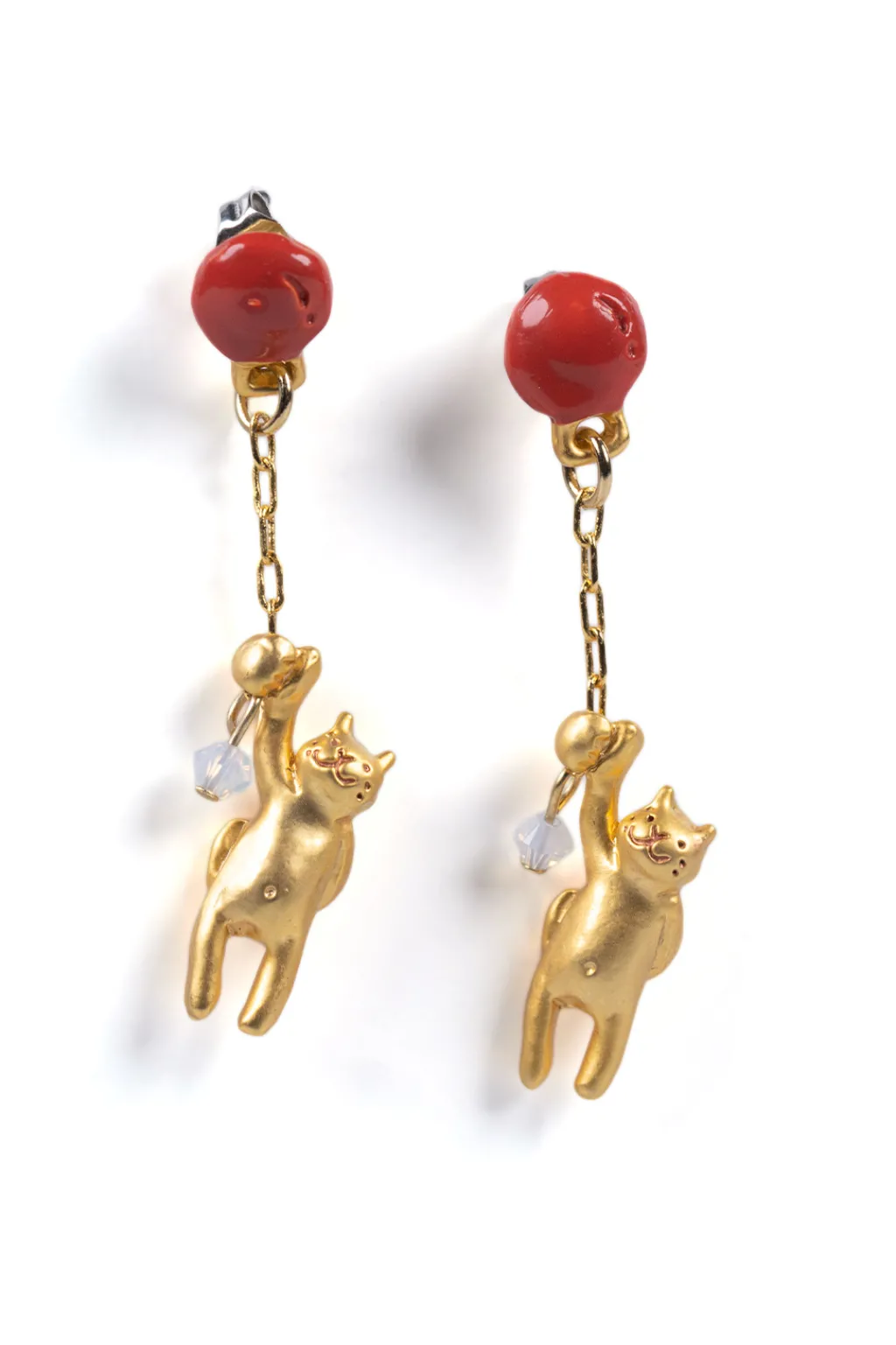 Fashion Palnart Poc Balloon and Cat Earrings