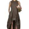 Discount JW Anderson Balloon Hem Dress - Khaki