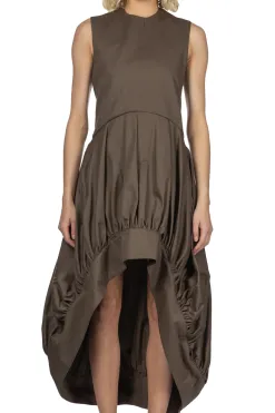 Discount JW Anderson Balloon Hem Dress - Khaki