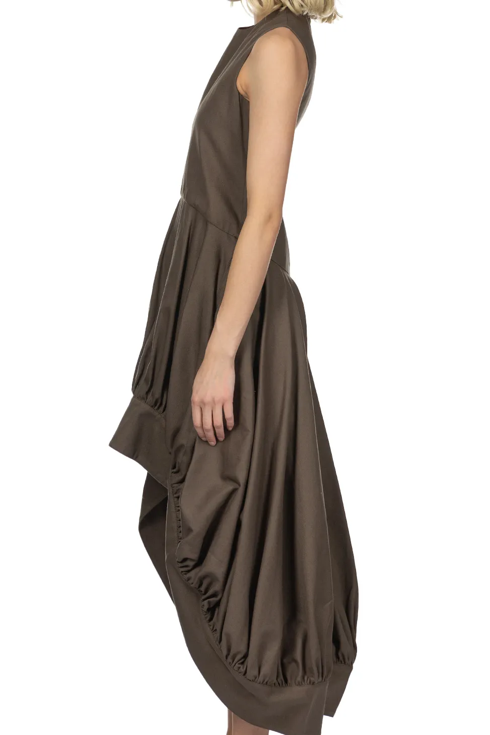 Discount JW Anderson Balloon Hem Dress - Khaki