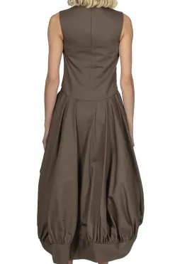 Discount JW Anderson Balloon Hem Dress - Khaki
