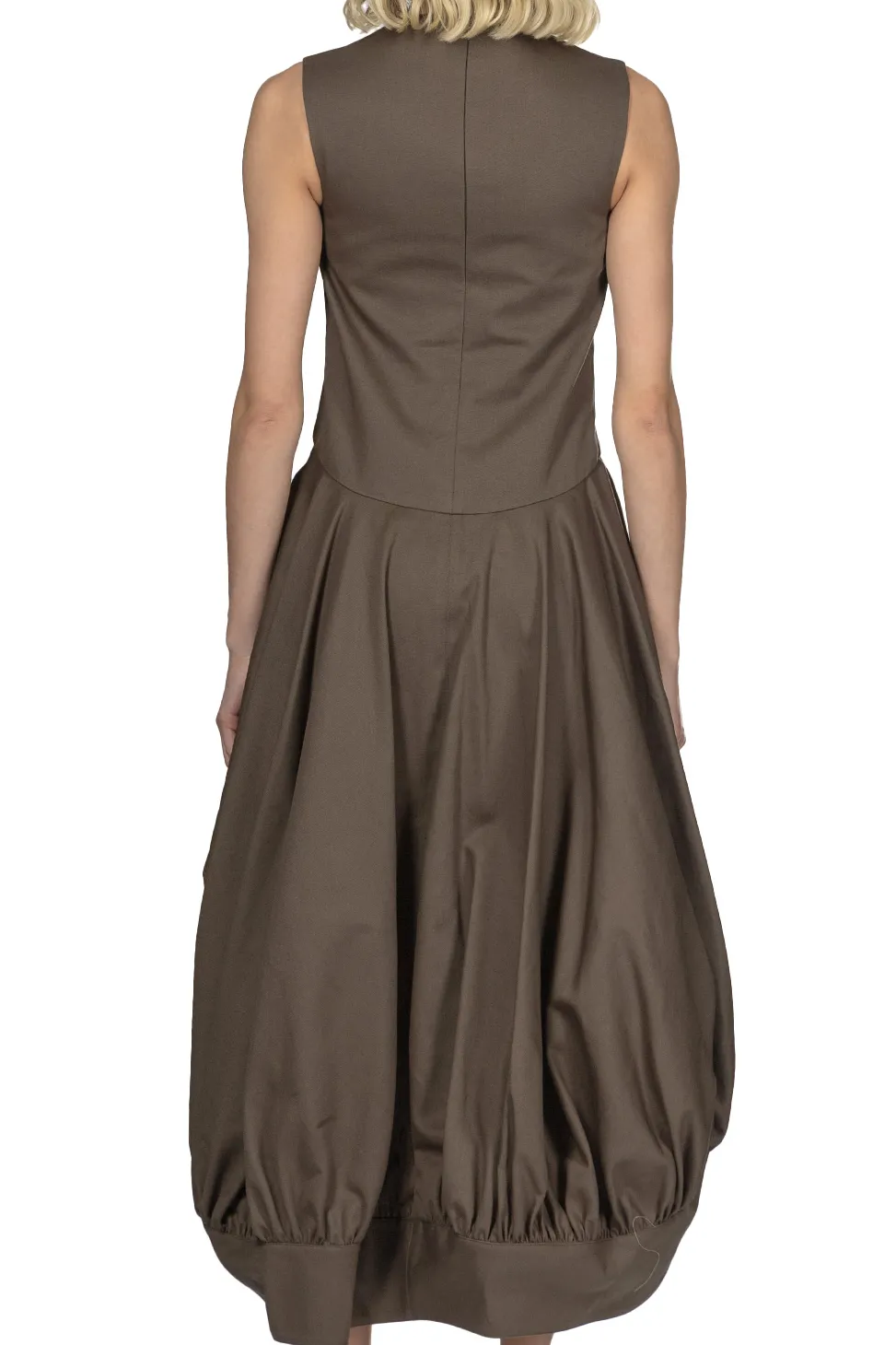 Discount JW Anderson Balloon Hem Dress - Khaki