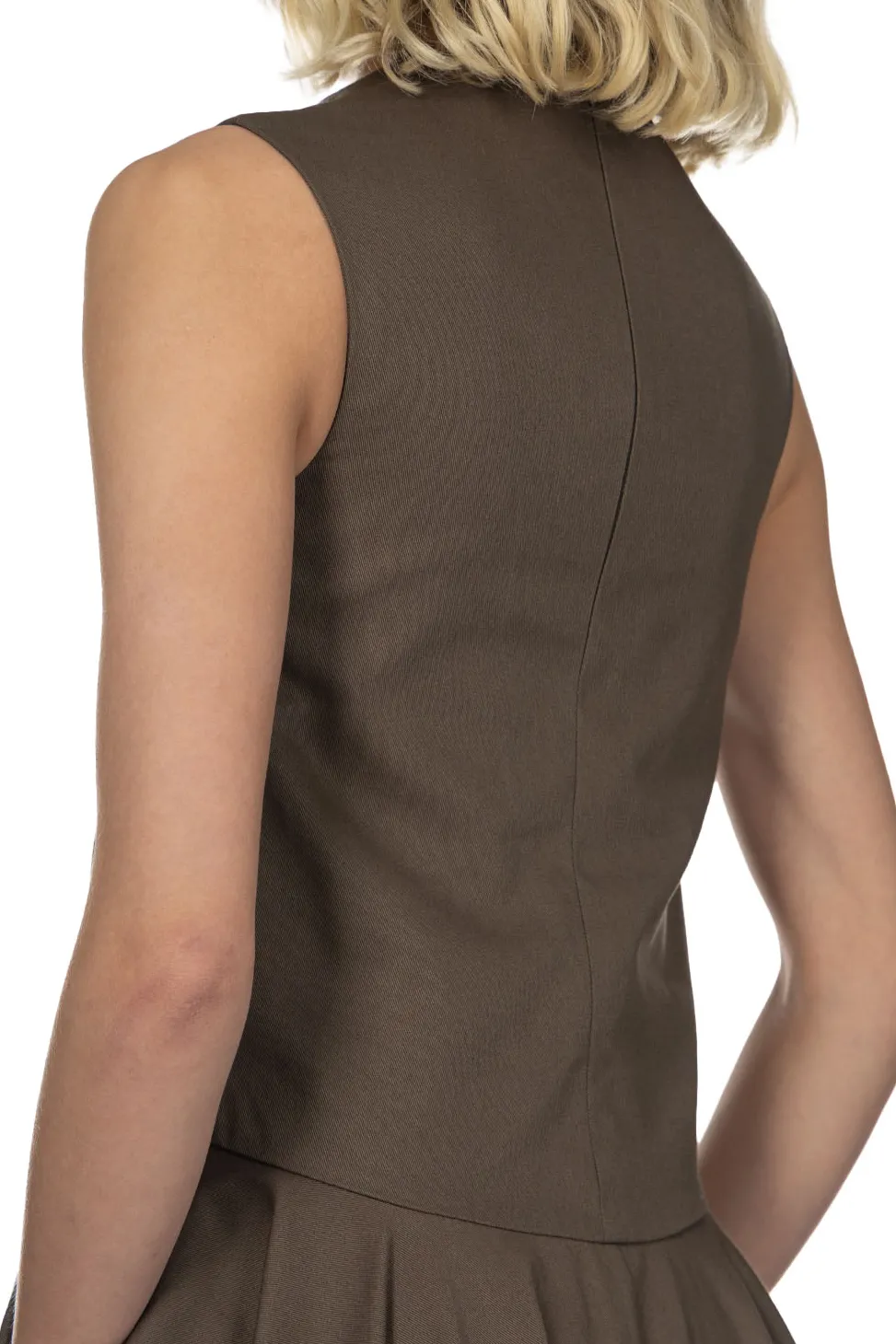 Discount JW Anderson Balloon Hem Dress - Khaki