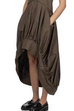 Discount JW Anderson Balloon Hem Dress - Khaki