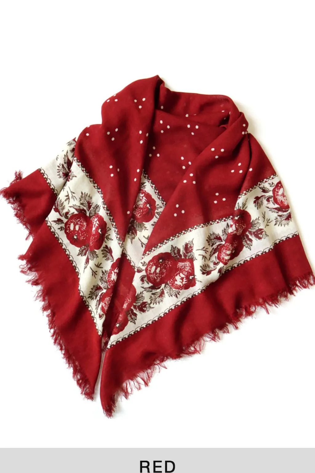 Hot Kapital Bandana BIG Fringed Stole (Persimmon) - 3 Colors