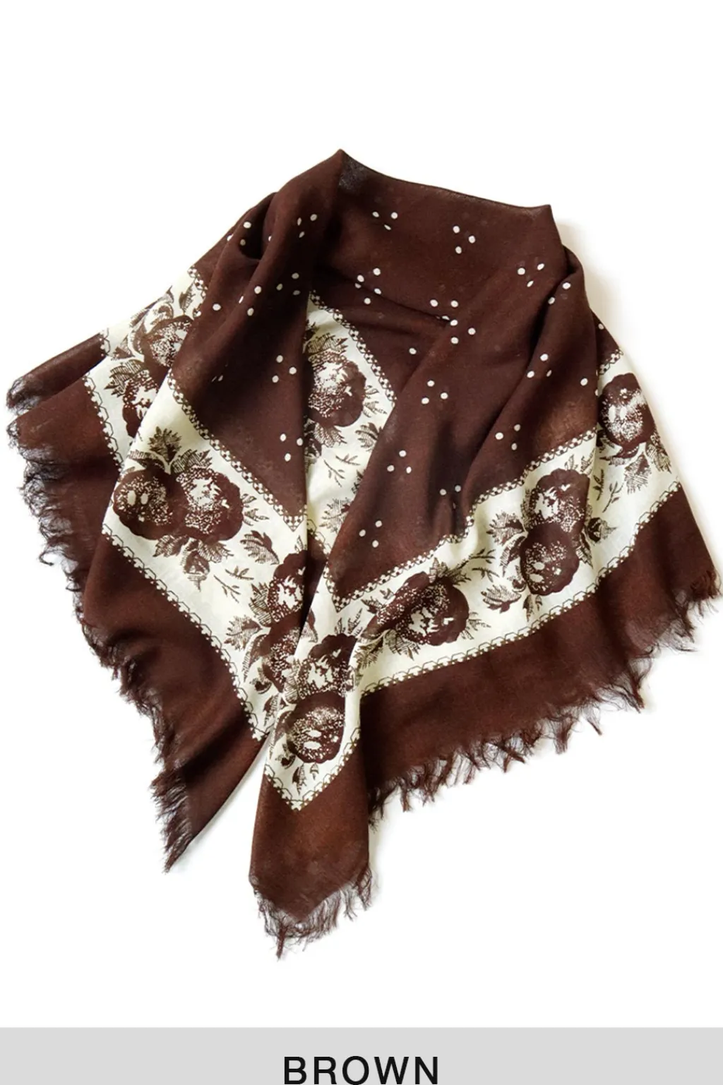 Hot Kapital Bandana BIG Fringed Stole (Persimmon) - 3 Colors
