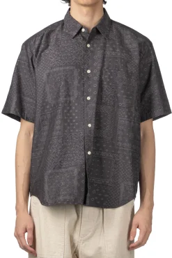 Online Manual Alphabet Bandana JQ Loose Fit SS Shirt- Grey
