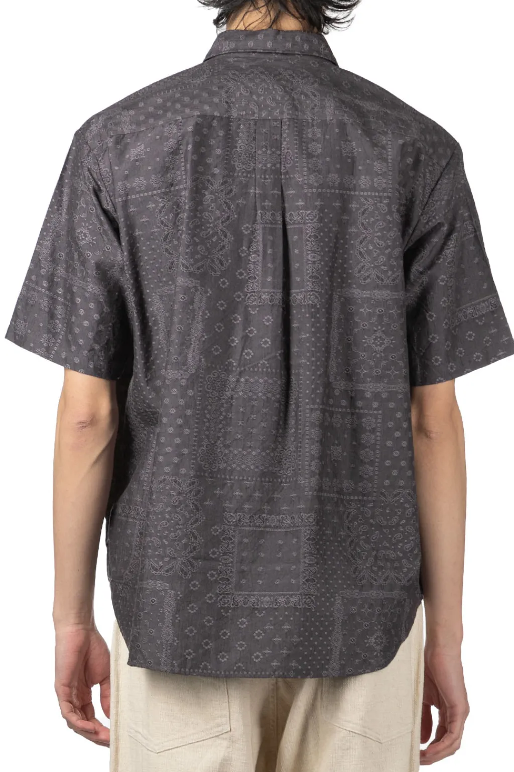 Online Manual Alphabet Bandana JQ Loose Fit SS Shirt- Grey