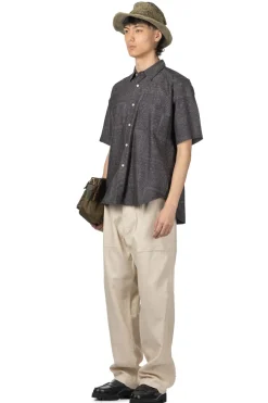 Online Manual Alphabet Bandana JQ Loose Fit SS Shirt- Grey