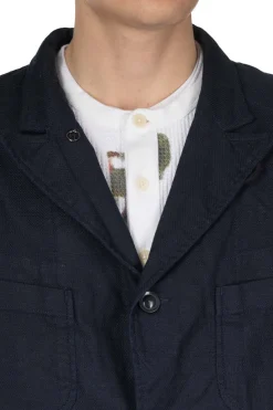 Hot Engineered Garments Bedford Jacket - Dark Navy CL Java Cloth
