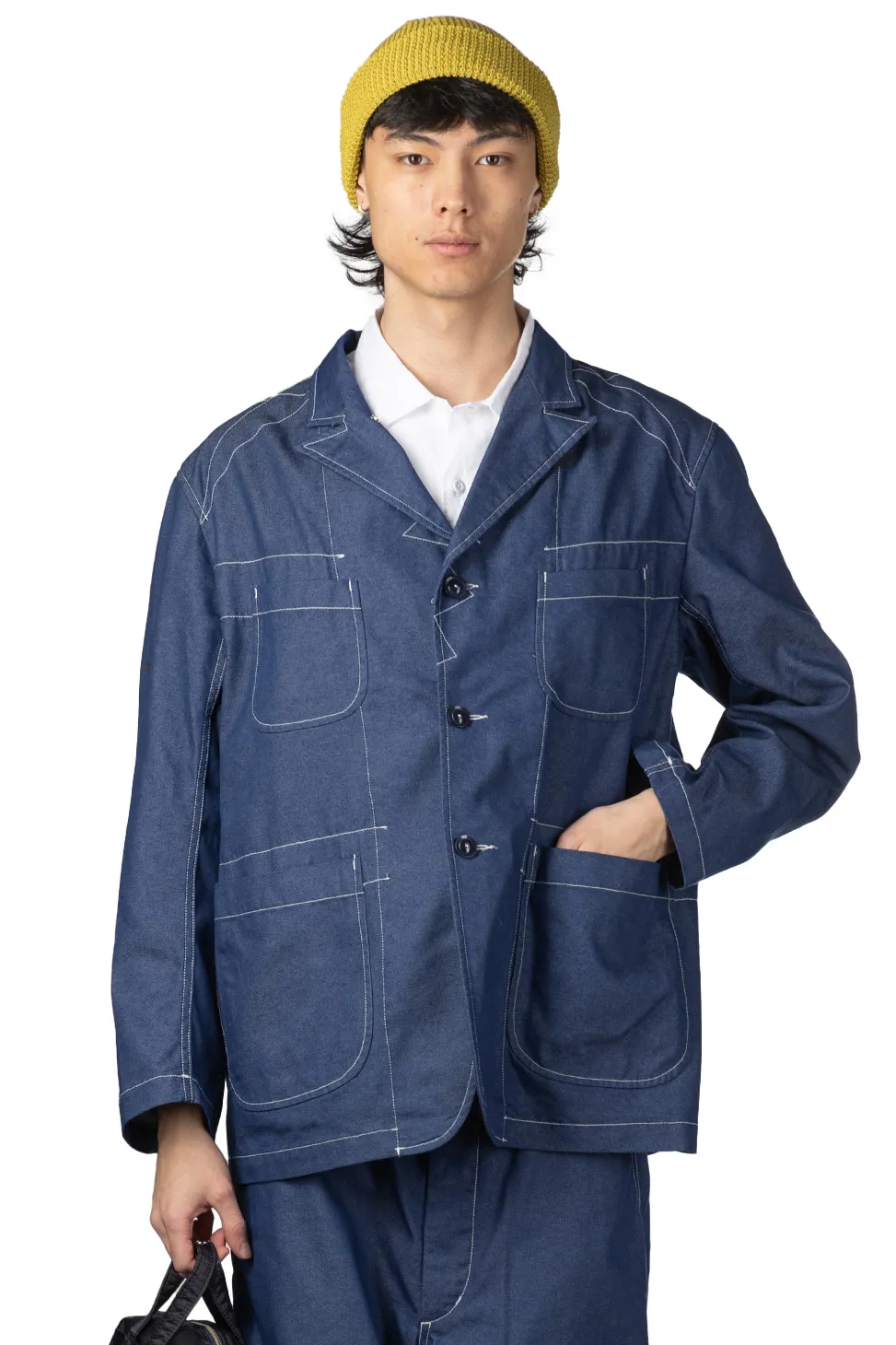 Best Engineered Garments Bedford Jacket - Indigo CP Denim