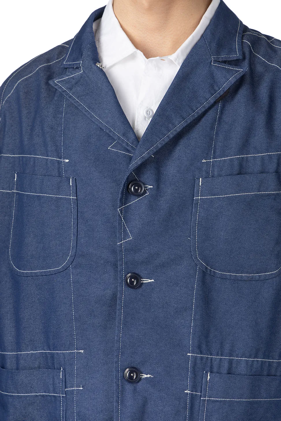 Best Engineered Garments Bedford Jacket - Indigo CP Denim