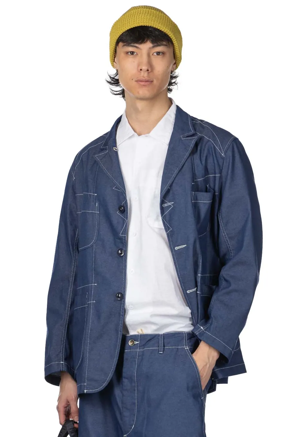 Best Engineered Garments Bedford Jacket - Indigo CP Denim