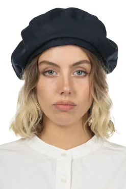 New Engineered Garments Beret - Dark Navy CL Java Cloth