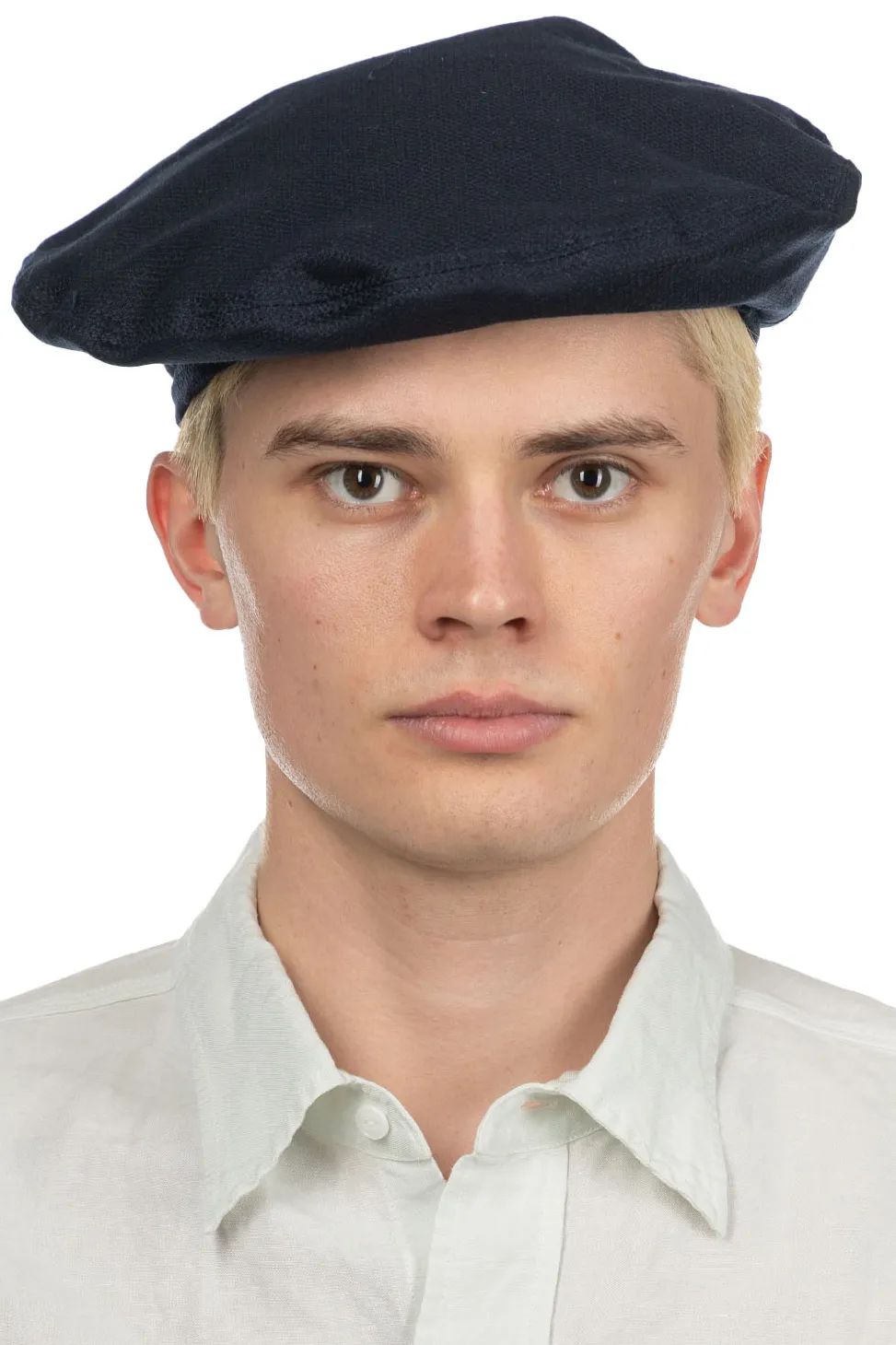 Online Engineered Garments Beret - Dark Navy CL Java Cloth