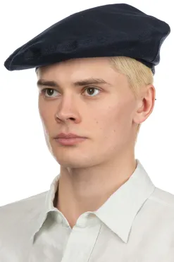 Online Engineered Garments Beret - Dark Navy CL Java Cloth