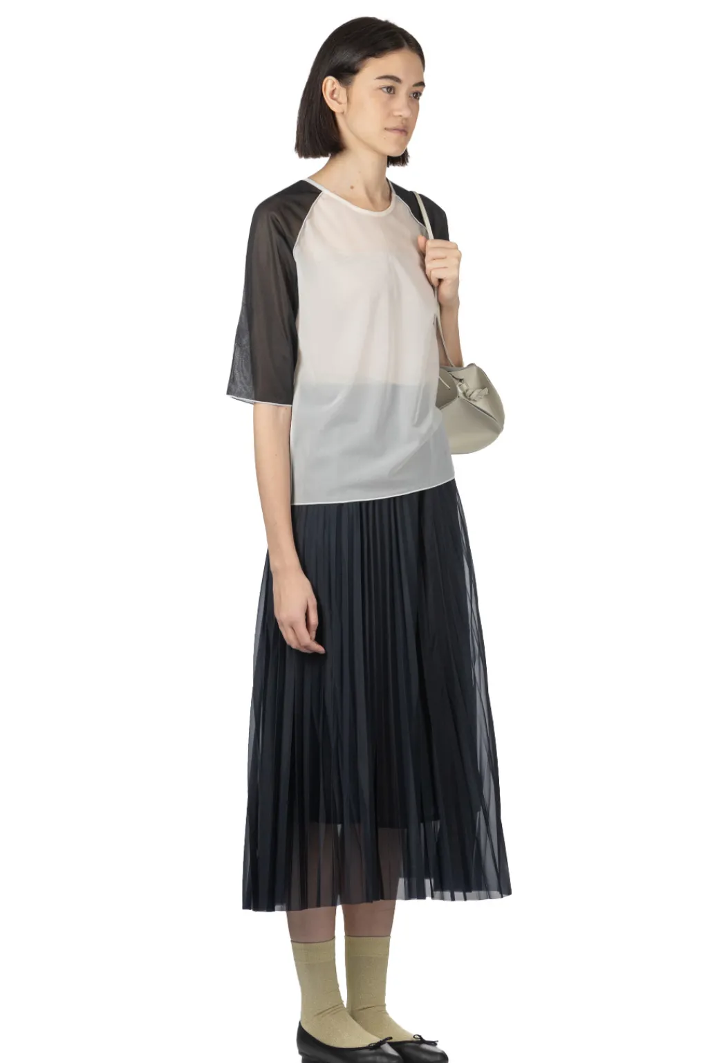 Outlet Manon Bicolor Mellow Tee - Ivory