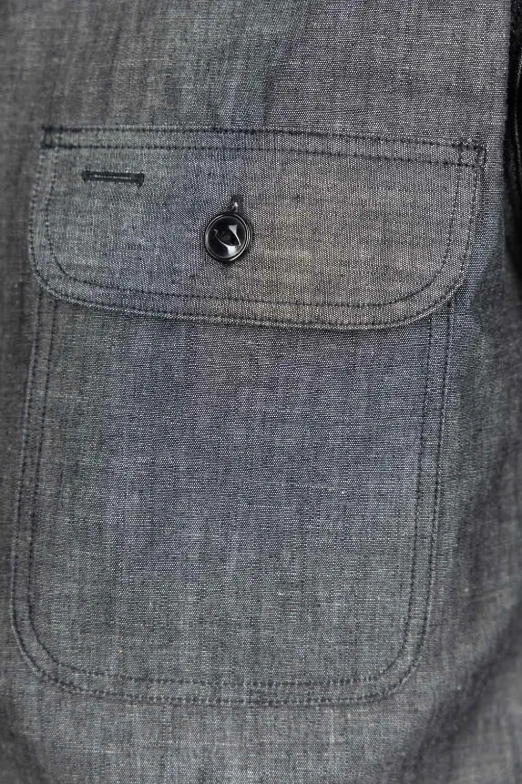 Fashion Sugar Cane Black Chambray LS Work Shirt
