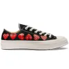 Fashion Comme Des Garcons Play Black Converse - Multiple Hearts Chuck 70 Low Sneakers