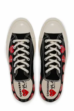 Fashion Comme Des Garcons Play Black Converse - Multiple Hearts Chuck 70 Low Sneakers