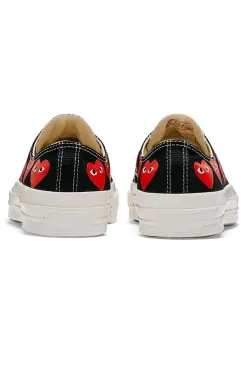 Fashion Comme Des Garcons Play Black Converse - Multiple Hearts Chuck 70 Low Sneakers