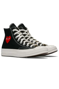 Online Comme Des Garcons Play Black Converse - Small Heart Chuck 70 High Sneakers